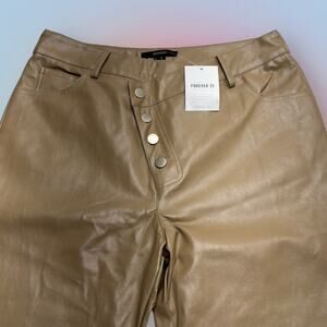 FOREVER 21 Women’s XL Tan Faux Leather Pants